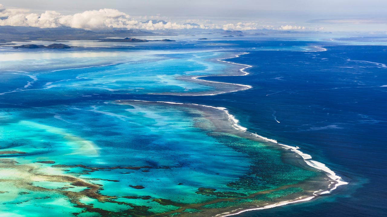 Barrier reef off Grande Terre, New Caledonia, France (© Karsten Wrobel/Getty Images)