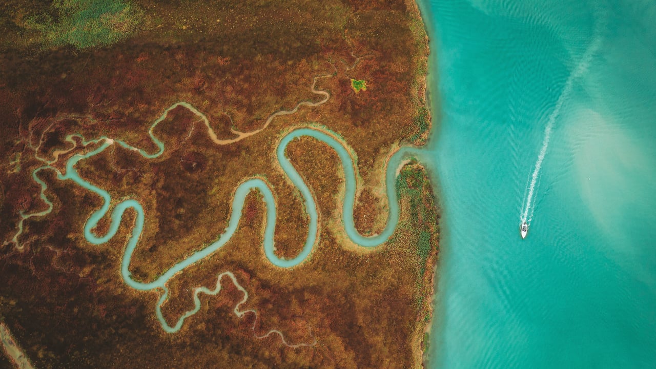 Delta in der Lagune von Venedig, Italien (© Dimitri Weber/Amazing Aerial Agency)