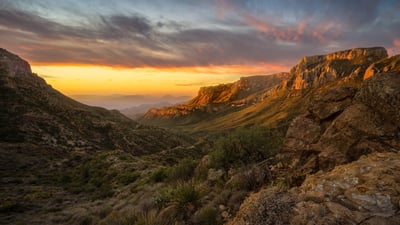 Bing wallpaper June 12, 2025. Chisos Mountains, Big Bend National Park, Texas (© Dean Fikar/Getty Images)