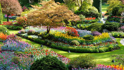 Bing wallpaper May 25, 2025. Butchart Gardens in Brentwood Bay, British Columbia, Canada (© 2009fotofriends/Shutterstock)