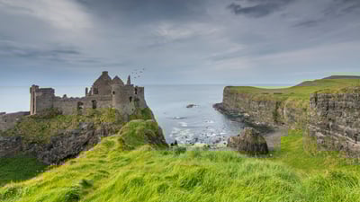 Bing wallpaper May 7, 2025. Dunluce Castle, County Antrim, Northern Ireland (© DieterMeyrl/Getty Images)
