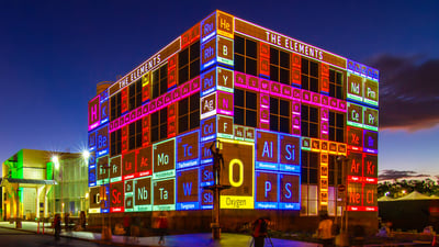 Bing wallpaper August 17, 2020. Enlighten Canberra Festival 2012 at Questacon - National Science and Technology Centre, ACT (© Photoholgic/shutterstock)
