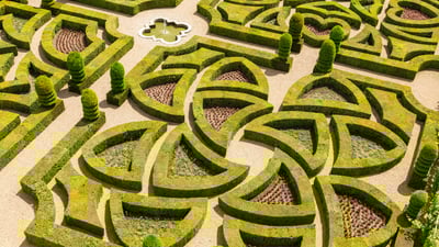 Bing wallpaper April 29, 2025. Formal Château de Villandry, Loire Valley, France (© Mint Images/Getty Images)