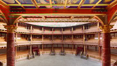 Bing wallpaper April 23, 2025. Shakespeare's Globe, London, England (© Peter Dazeley/Getty Images)