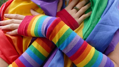 Bing wallpaper July 4, 2025. Pride in London in 2016 (© Gail Orenstein/NurPhoto/Getty Images)