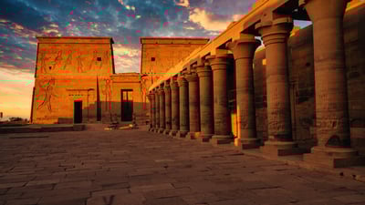 Bing wallpaper July 15, 2025. Temple of Philae (aka Temple of Isis), Aswan, Egypt (© Ratnakorn Piyasirisorost/Getty Images)